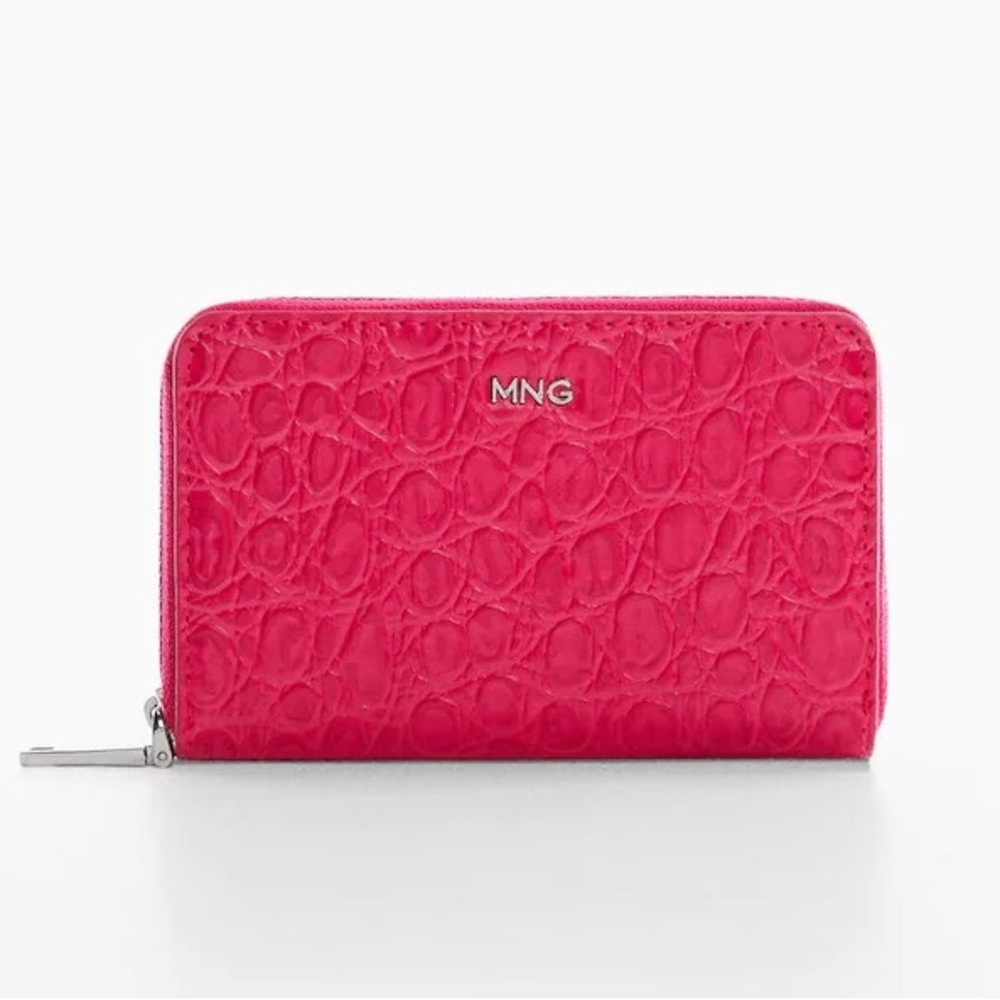 Mango croc effect wallet